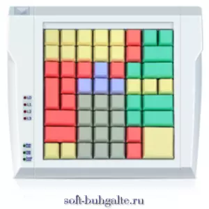 Клавиатура программируемая LPOS-064-M00 (с гравировкой под Магазин), 64 клавиши, белая на soft-buhgalte.ru