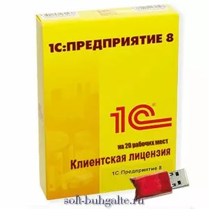 Клиентская лицензия на 20 р.м. 1С:Предприятие 8 (USB) на soft-buhgaite.ru
